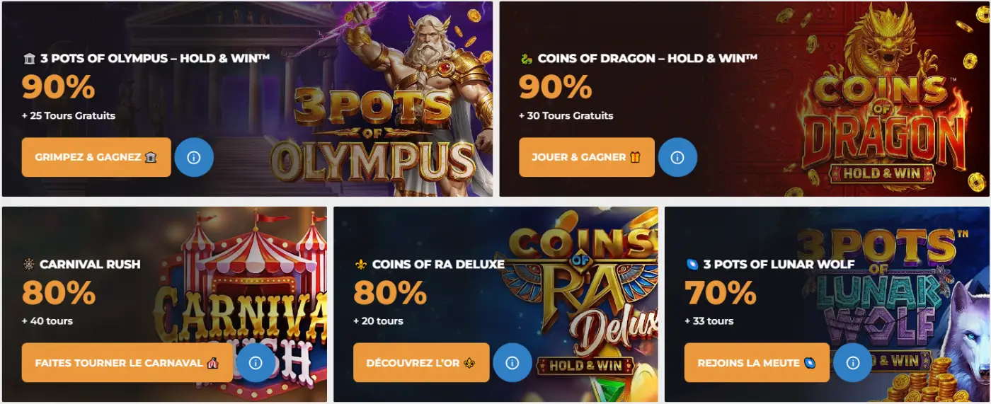 Lord of Spins Casino FR promotions